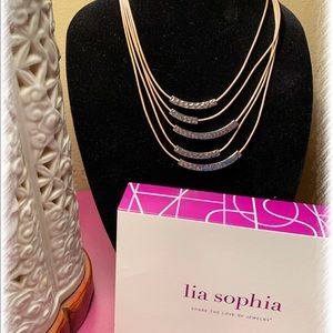 Lia Sophia layered gold necklace